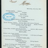 DINNER [held by] OCEANIC STEAMSHIP CO. - VENTURA [at] EN ROUTE (SS)