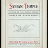 DINNER [held by] SYRIAN TEMPLE [at] "CINCINNATI,OHIO" (TEMPLE)