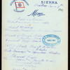 BREAKFAST (?) [held by] OCEANIC STEAMSHIP COMPANY [at] EN ROUTE ABOARD SS SIERRA; (SS;)
