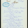 DINNER [held by] OCEANIC STEAMSHIP COMPANY [at] EN ROUTE ABOARD SS SIERRA; (SS;)