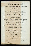 BANQUET IN HONOR OF THE NATIONAL ASSOCIATION OF RAILROAD COMMISSIONERS OF THE UNITED STATES [held by] COMMERCIAL ORGANIZATIONS OF SAN FRANCISCO [at] "PALACE HOTEL, SAN FRANCISCO, CA" (HOTEL;)