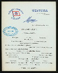 BREAKFAST [held by] OCEANIC STEAMSHIP CO. - VENTURA [at] EN ROUTE (SS)