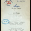 LUNCHEON [held by] OCEANIC STEAMSHIP COMPANY [at] "2ND CABIN, SS SONOMA" (SS;)