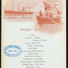 BREAKFAST [held by] RED STAR LINE -ANTWERPEN - NY [at] EN ROUTE S.S.ZEELAND (SS)