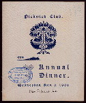 ANNUAL DINNER [held by] PICKWICK CLUB [at] "NEW ORLEANS, LA" (CLUB)