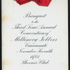 BANQUET FOR THE 3RD ANNUAL CONVENTION [held by] MILLINERY JOBBERS [at] "PHOENIX CLUB, CINCINNATI,OHIO" (CLUB)