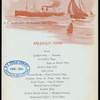 BREAKFAST [held by] RED STAR LINE - ANTWERPEN - NY [at] EN ROUTE S.S. ZEELAND (SS)