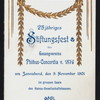 25 JAHRIGES STIFTUNGSFEST [held by] GESANGVEREINS PHOBUS-CONCORDIA [at] GROSSEN SAALE DES HANSA-GESELLSCHAFTSHAUSES (OTHER (HALL);)