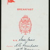 BREAKFAST [held by] NEW YORK AND PORTO RICO STEAMSHIP CO. [at] S.S. SAN JUAN (SS;)