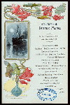 DINNER [held by] RED STAR LINE [at] EN ROUTE ABOARD S.S.VADERLAND (SS;)