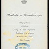 DINNER [held by] KING CHRISTIAN IX OF DENMARK [at] "KING'S PALACE,DENMARK" (PALACE)