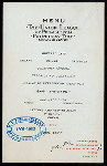 LUNCH OR DINNER [held by] UNION LEAGUE OF PHILADELPHIA - FOUNDERS DAY [at] "PHILADELPHIA, PA" (CLUB)