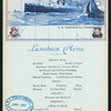 LUNCHEON [held by] RED STAR LINE -ANTWERPEN NY [at] EN ROUTE S.S.VADERLAND (SS)