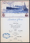 LUNCHEON [held by] RED STAR LINE - ANTWEPEN NY [at] EN ROUTE S.S.VADERLAND (SS)