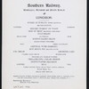 LUNCHEON [held by] SOUTHERN RAILWAY - DINING CAR SERVICE [at] "EN ROUTE WASHINGTON,RICHMOND & FLORIDA LIMITED" (RR)