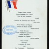 DINNER [held by] MON. JULES C.ROUX [at] "ON BOARD ""LA LORRAINE""" (SS;)