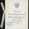 BANQUET OF SEVENTEENTH ANNUAL CONVENTION [held by] WHOLESALE SADDLERY ASSOCIATION OF THE UNITED STATES [at] "AUDITORIUM HOTEL, (?CHICAGO, IL?)" (HOTEL;)