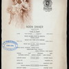 NOON DINNER [held by] VICTORY HOTEL [at] "PUT-IN-BAY ISLAND, OH" (HOTEL;)