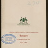 BANQUET [held by] VIRGINIA-NORTH CAROLINA PRESS ASSOCIATION [at] "KENILWORTH INN, N.C." (HOTEL;)