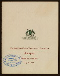 BANQUET [held by] AMERICAN COTTON MANUFACTURERS ASOCIATION [at] "KENILWORTH INN, N.C." (HOTEL;)