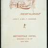 A LA CARTE MENU [held by] DREAMLAND RESTAURANT -METROPOLE  HOTEL [at] "NEW YORK, NY" (REST;)