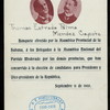 BANQUET [held by] PROVINCIAL ASSEMBLY OF HAVANA [at] "HAVANA, CUBA" (FOR;)