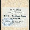 DECIMO ANIVERSARIO DE LA REVISTA DE MEDICINA Y CERUGIA DE LA HABANA [held by] DR. JOSE A. PRESNO Y BASTIONY [at] "EL LOUVRE RESTAURNT, HAVANA, CUBA" (FOR;)