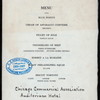 DINNER [held by] CHICAGO COMMERCIAL ASSOCIATION [at] AUDITORIUM HOTEL (HOTEL;)