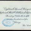 EIGHTENTH ANNUAL BANQUET [held by] NATIONAL PAINT OIL (?) AND VARNISH ASSOCIATION [at] "THE AUDITORIAUM, CHICAGO [IL]" (HOTEL;)