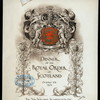 DINNER [held by] ROYAL ORDER OF SCOTLAND [at] "THE NEW WILLARD, WASHINGTON, D.C." (HOTEL;)