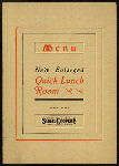 LUNCH [held by] SIEGEL COOPER CO. [at] "QUICK LUNCH ROOM, SIXTH AVENUE AND 19TH STREET, NEW YORK" (REST;)