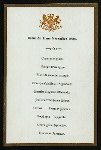 DINNER IN HONOR OF ABOVE [held by] PRINCE AND PRINCESS OF WALES [at] "GOVERNMENT  HOUSE, MALABAR POINT, BOMBAY, INDIA" (FOR;)