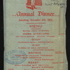 ANNUAL DINNER [held by] RICHMOND CLUB (?) [at] "NEW ORLEANS, LA"