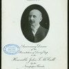 ANNIVERSARY DINNER OF THE PRESENTATION OF LOVING CUP [held by] NEWSPAPER FRIENDS OF MR. JOHN T. MCCALL [at] SHANLEY'S (REST;)