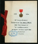 12TH ANNUAL BANQUET, 285TH ANNIVERSARY OF "YE FIRST ENCOUNTER" [held by] SOCIETY OF COLONIAL WARS [at] "AUDITORIUM, CHICAGO, IL" ([HOTEL?];)