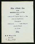DAILY MENU, FIVE O'CLOCK TEA [held by] R.H. MACY & CO. [at] "NEW YORK, NY" (REST;)