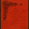 DINNER TO FRIENDS [held by] WILLIAM K. ECKERT [at] "WYOMISSING CLUB; PHILADELPHIA, PA" (OTHER (PRIVATE CLUB);)