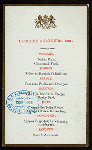 DINNER O PRINCE AND PRINCESS OF WALES [held by] GOVERNMENT HOUSE [at] "CALCUTTA, INDIA" (FOR;)