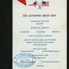 DINNER [held by] THE CORINTHIAN YACHT CLUB [at] "BELLEVUE-STRATFORD, (PHILADELPHIA, PA?)" (HOTEL;)