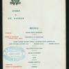 DINNER [held by] DR. HARBAN [at] "THE NEW WILLARD, WASHINGTON, D.C." (HOTEL;)