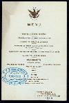 MENU [held by] [SECRETARY OF STATE] [at] "NEW WILLARD HOTEL, THE, WASHINGTON, D.C." (HOTEL;)