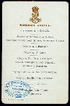 DINNER [held by] WINDSOR CASTLE [at] "WINDSOR CASTLE, ENGLAND" (FOR;)