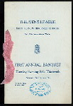 FIRST ANNUAL BANQUET [held by] MOTT HAVEN REFORMED CHURCH MEN'S LEAGUE [at] CHURCH LECTURE ROOM (BRONX?) (OTHER (PRIVATE AREA);)