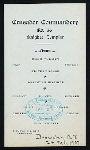 DINNER [held by] CRUSADER COMMANDERY NO. 56 KNIGHTS TEMPLAR [at] "BREWSTER, NY"