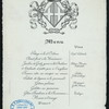 DINNER, FAREWELL TO HON.HENRY WHITE, U.S.MINISTER TO ITALY [held by] DOWAGER QUEEN MARGHERITA OF ITALY [at] "PALAZZO de la VEDOVA REINA MARGHERITA, ROMA, ITALIA" (FOR;)