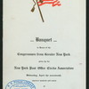 BANQUET IN HONOR OF CONGRESSMEN FROM GREATER NEW YORK [held by] NEW YORK POST OFFICE CLERKS ASSOCIATION [at] TERRACE GARDEN (REST;)