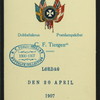 MIDDAG/DINNER [held by] DOBBELTSKRUE POSTDAMPSKIBET [at] "ON BOARD ""C.F. TIETGEN""" (SS;)