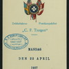 MIDDAG/DINNER [held by] DOBBELTSKRUE POSTDAMPSKIBET [at] "ON BOARD ""C.F. TIETGEN""" (SS;)