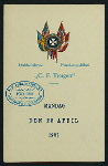 MIDDAG/DINNER [held by] DOBBELTSKRUE POSTDAMPSKIBET [at] "ON BOARD ""C.F. TIETGEN""" (SS;)