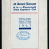 3D ANNUAL BANQUET [held by] TWENTY-FOURTH WARD REPUBLICAN CLUB [at] "BELMONT MANSION, FAIRMONT PARK, (?)" (OTHER (MANSION);)